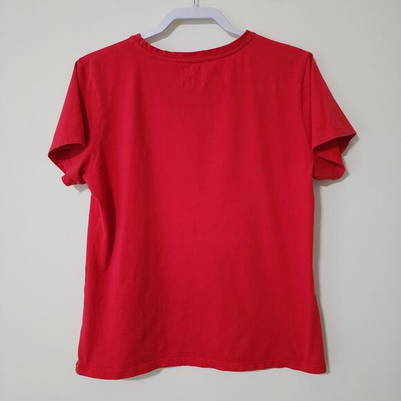 JanSport VMI Graphic Short Sleeve T-Shirt Red Cotton Relaxed Size L (runs small) - Picture 2 of 6